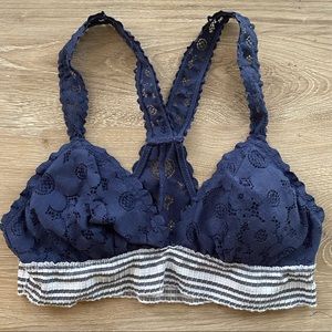 Aerie blue lace racerback bralette